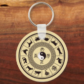 Het Tai Chi Zodiac Wiel Sleutelhanger (Voorkant)