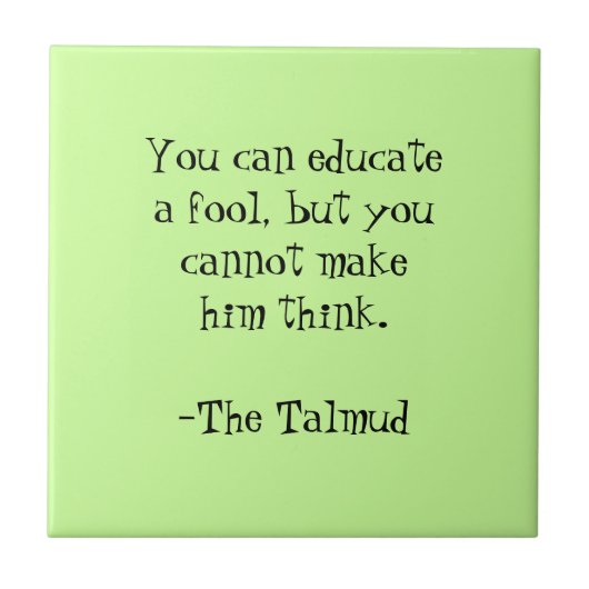 Het Talmud-Wisdom-citaat Tegeltje (Voorkant)