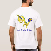 Het Tamen van het Lusje van drakenblauw T-shirt (Achterkant)