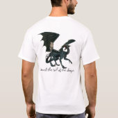 Het Tamen van het Lusje van het Dragon-wit T-shirt (Achterkant)