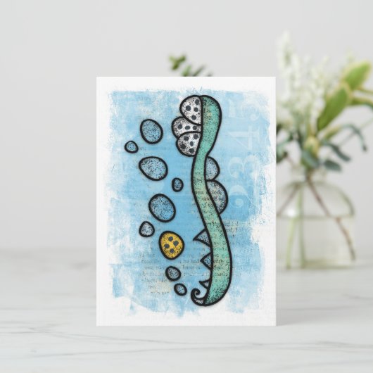 Het tandenborstel dat uw tandarts u Wenskaart gaf Kaart (Staand voorkant)