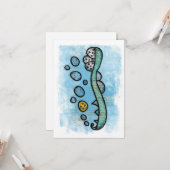 Het tandenborstel dat uw tandarts u Wenskaart gaf Kaart (Voorkant / Achterkant in situ)