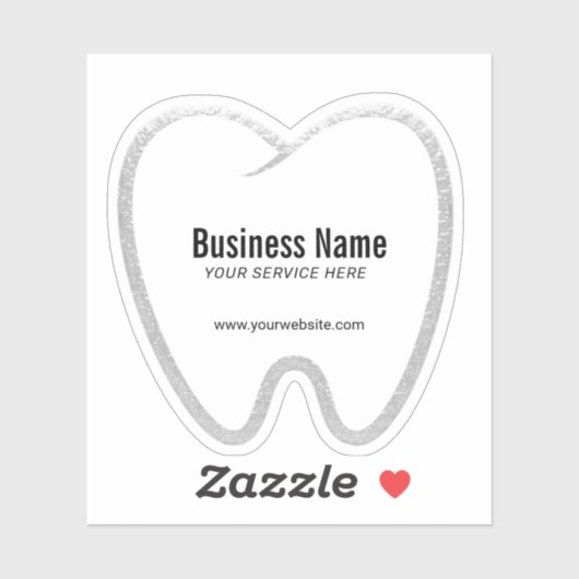 Het TandKantoor van de Witte Tand van de tandarts Sticker (Vel)