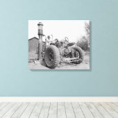 Het tanken van de tractor, 1940 canvas afdruk (Insitu (Houten vloer))