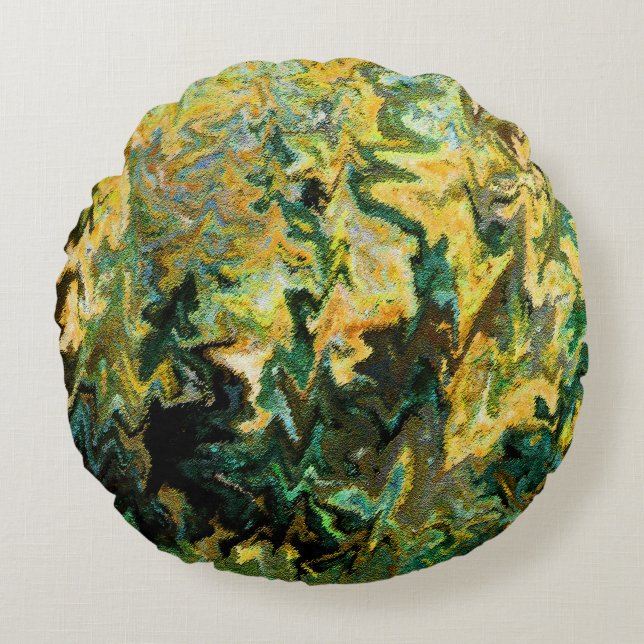 Het tapijt..... rond kussen (Voorkant)