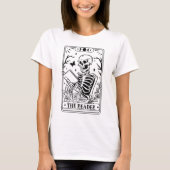 Het Tarot skelet van de lezer T-shirt (Voorkant)