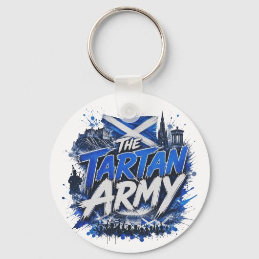 Het Tartan Leger - bijnaam van het Schotse nationa Sleutelhanger (Voorkant)