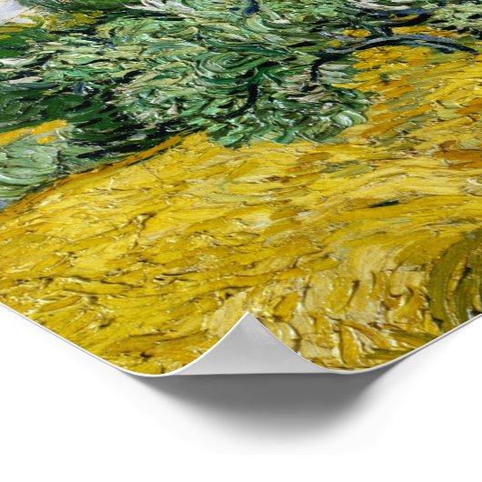 Het tarweveld van Vincent van Gogh met cipressen S Poster (Hoek)