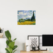 Het tarweveld van Vincent van Gogh met cipressen S Poster (Thuiskantoor)