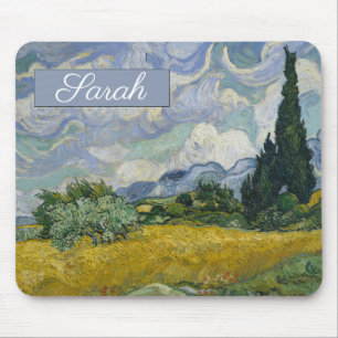 Het tarweveld van Vincent van Gogh met Cypresse: Muismat