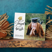 Het tassel gepersonaliseerde Afstuderen Foto Plaqu Fotoplaat (Zijkant)