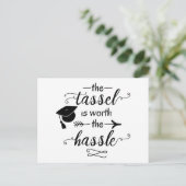 Het tassel is de moeite waard briefkaart (Staand voorkant)