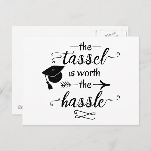 Het tassel is de moeite waard briefkaart (Voorkant / Achterkant)