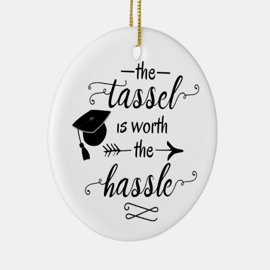 Het tassel is de moeite waard keramisch ornament (Rechts)