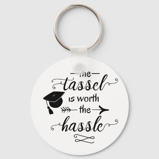 Het tassel is de moeite waard sleutelhanger (Voorkant)