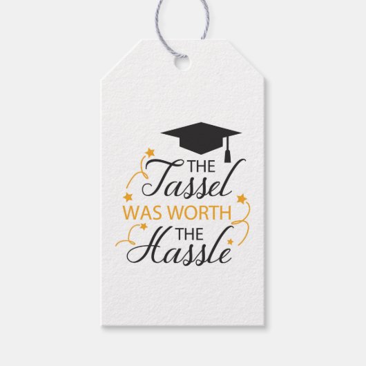 Het tassel was de moeite waard. cadeaulabel (Voorkant)
