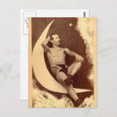 Het tatoeëerde Man in de maan Briefkaart (Voorkant / Achterkant)