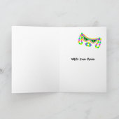 Het Te personaliseren Wenskaart van Gras van Mardi Kaart (Binnen)
