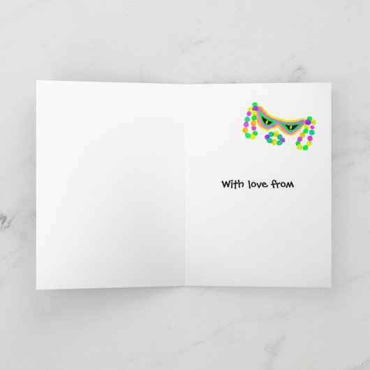 Het Te personaliseren Wenskaart van Gras van Mardi Kaart (Binnen)