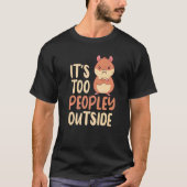 Het te volgroeide deel van de Cute Hamster buiten T-shirt (Voorkant)