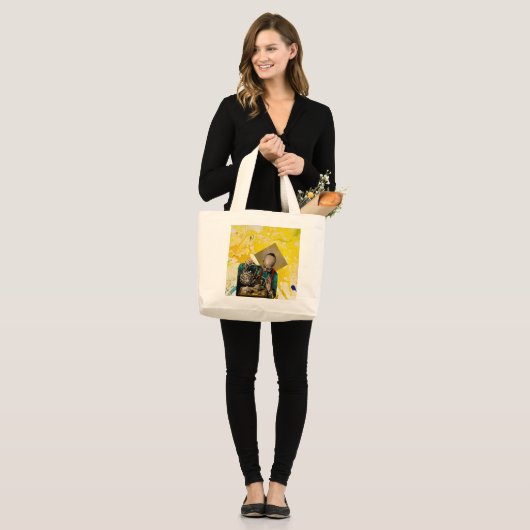 Het Tea-Man van Michael Moffa Grote Tote Bag (Voorkant (model))
