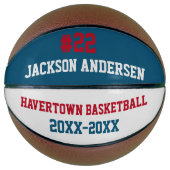 Het Team van de Naam van de douane en Aantal | Basketbal (Voorkant)