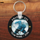 Het team van het Aantal van de Speler van de douan Sleutelhanger (Voorkant)