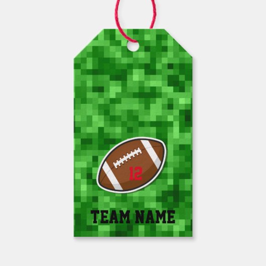 Het Team van het Aantal van de Sport van het footb Cadeaulabel (Voorkant)