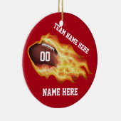 Het Team van het football geeft Gepersonaliseerd, Keramisch Ornament (Rechts)