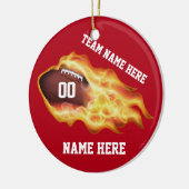 Het Team van het football geeft Gepersonaliseerd, Keramisch Ornament (Links)