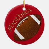 Het Team van het football geeft Gepersonaliseerd, Keramisch Ornament (Achterkant)