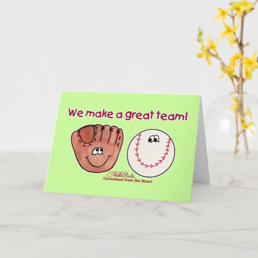 Het Team van het honkbal en van de Handschoen van Kaart (Gele Bloem)