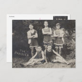 Het team van Pansies zwemmen Briefkaart (Voorkant / Achterkant)