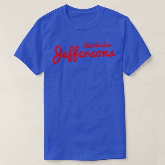 Het team van Rochester Jeffersons vervaagde in een T-shirt (Design voorkant)
