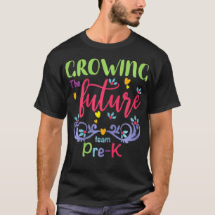 Het team van vrouwen pre-K terug naar school groei T-shirt
