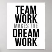 Het teamwerk maakt het droomwerk poster (Voorkant)