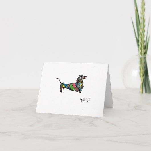 "Het teckel" Feestdagen Kaart (Voorkant)