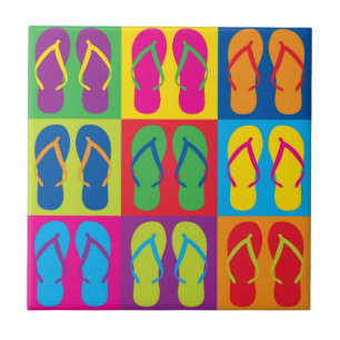 Het Teenslipper van het pop-art Tegeltje