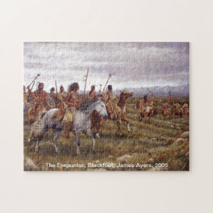 Het tegenaanzicht, inheemse Amerikaanse puzzel (Bl Legpuzzel