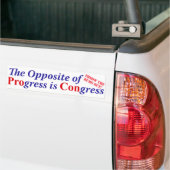 Het tegengestelde van Vooruitgang is Congres Bumpersticker (Op Truck)