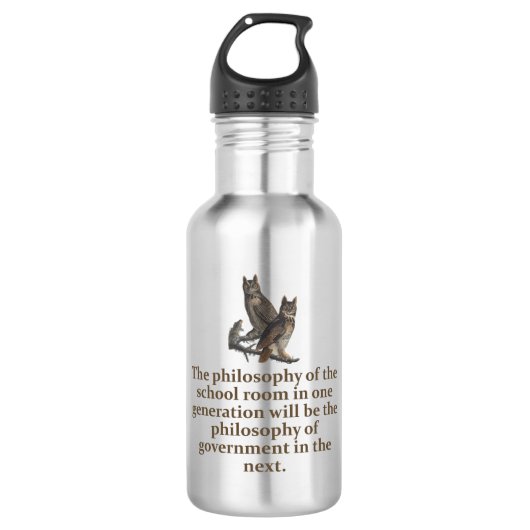 Het tegenovergestelde van de Woke - het Onderwijsc Waterfles (Voorkant)