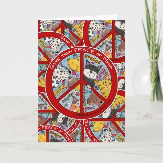 Het teken-Dier van de vrede Bescherming Kaart (Voorkant)