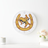 Het teken met een cowboy en hoefijzers grote klok (Huis)