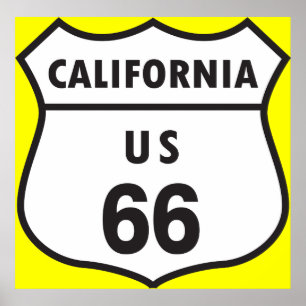 Het Teken van Californië de V.S. 66 Poster