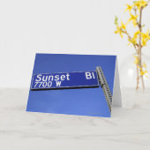 Het teken van de Boulevard van de zonsondergang Kaart (Gele Bloem)