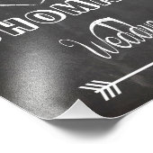 Het teken van de bruiloft Chalkboard stijlpartij r Foto Afdruk (Hoek)