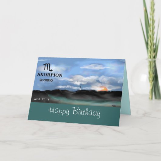 Het teken van de dierenriem, SCHORPIOEN - Kaart (Voorkant)