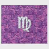 Het Teken van de Dierenriem van de Maagd op Roze Cadeaupapier (Vlak)