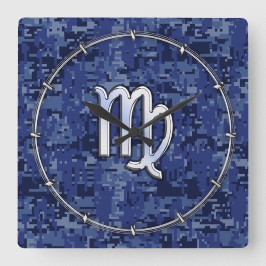 Het Teken van de Dierenriem van de Maagd op Vierkante Klok (Voorkant)