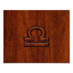 Het Teken van de Dierenriem van de Weegschaal op Foto Afdruk